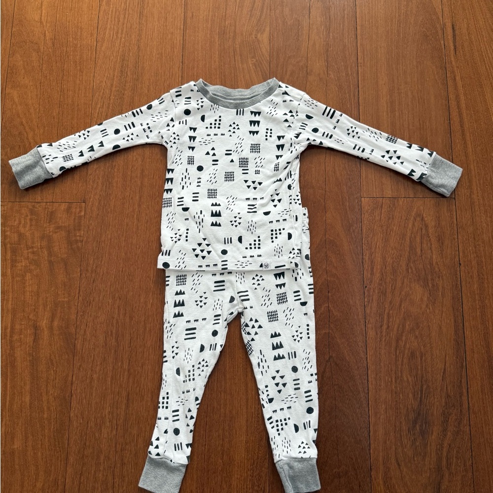 Honest Pajamas in Gray and White